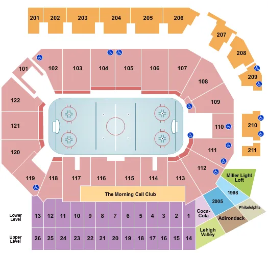 HOCKEY Seating Map Seating Chart