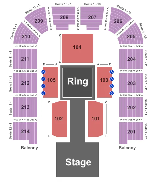 WWE Seating Map Seating Chart