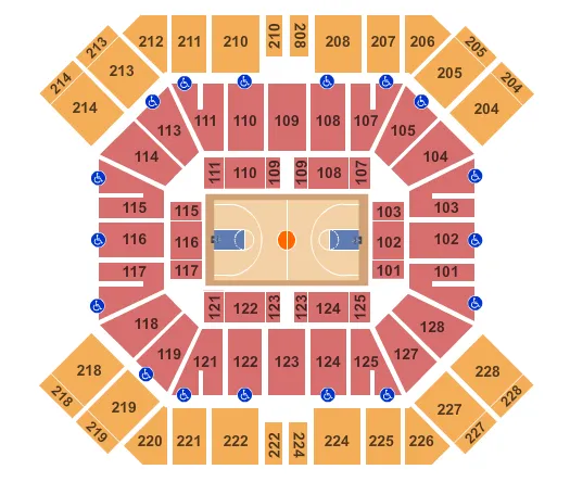 BASKETBALL Seating Map Seating Chart