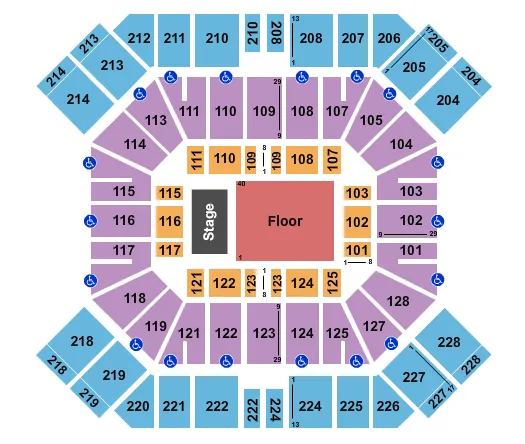 END STAGE Seating Map Seating Chart