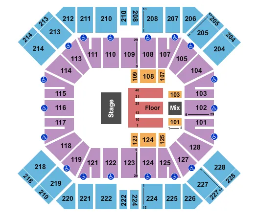 MANNHEIM STEAMROLLER Seating Map Seating Chart