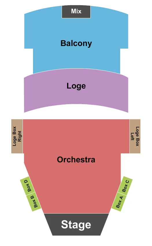 PARAMOUNT THEATRE RUTLAND END STAGE Seating Map Seating Chart