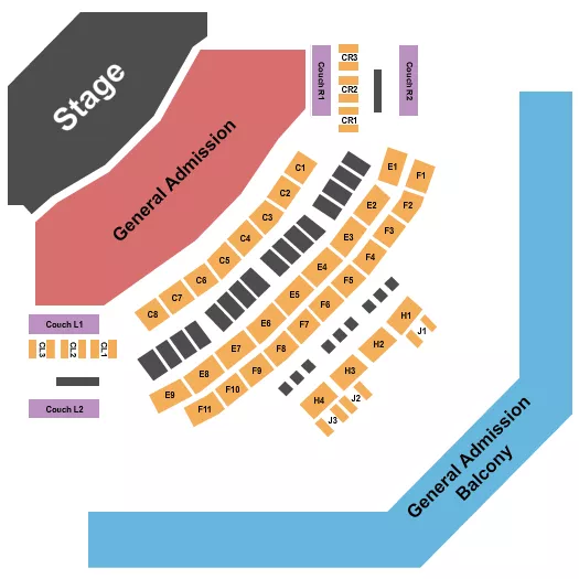 GA TABLES 2 Seating Map Seating Chart