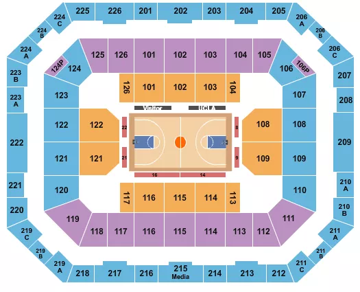 WOMENS BASKETBALL Seating Map Seating Chart