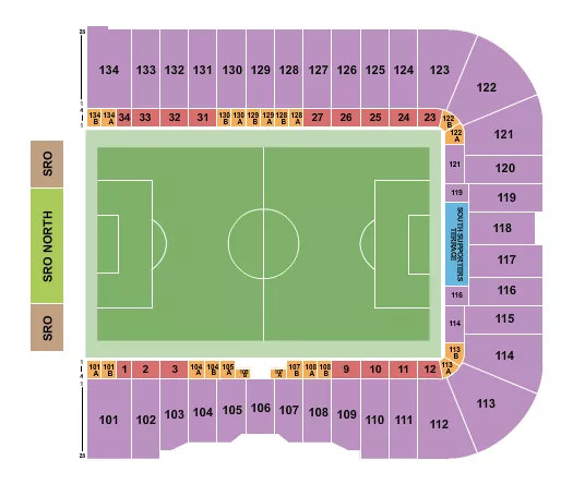 SOCCER 3 Seating Map Seating Chart
