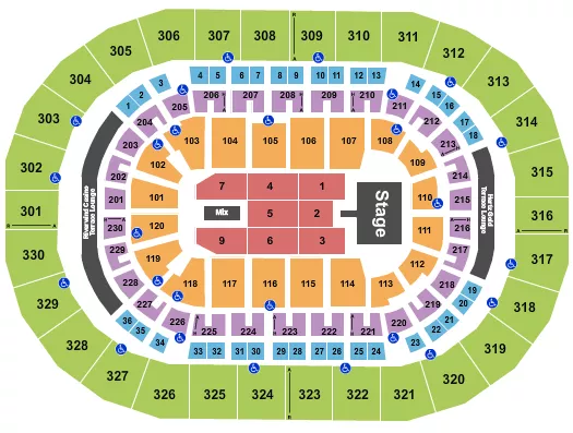 KID ROCK Seating Map Seating Chart