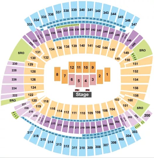 MUSIC FESTIVAL 2 Seating Map Seating Chart