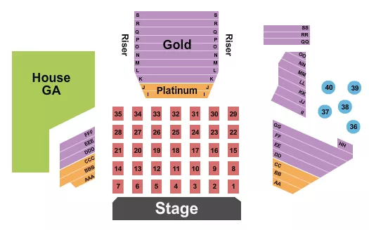 ENDSTAGE PLAT RSVTABLE Seating Map Seating Chart