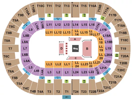 PECHANGA ARENA SAN DIEGO BOXING A D Seating Map Seating Chart