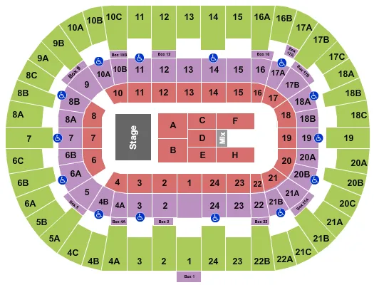 PECHANGA ARENA SAN DIEGO ENDSTAGE 4 Seating Map Seating Chart