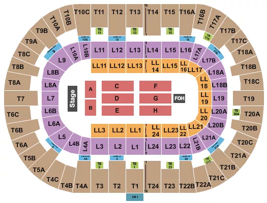 PECHANGA ARENA SAN DIEGO ENDSTAGE 6 Seating Map Seating Chart