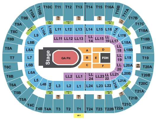 PECHANGA ARENA SAN DIEGO KANE BROWN Seating Map Seating Chart