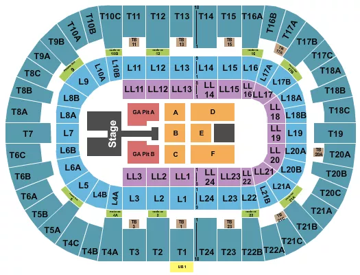 PECHANGA ARENA SAN DIEGO KELSEA BALLERINI Seating Map Seating Chart