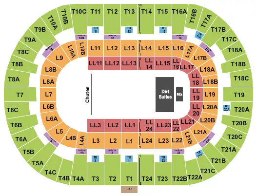 PECHANGA ARENA SAN DIEGO RODEO Seating Map Seating Chart
