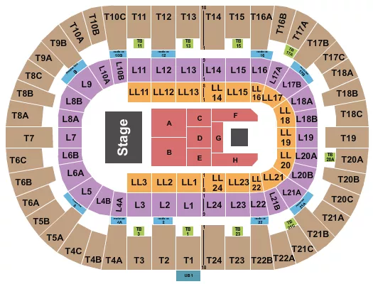 PECHANGA ARENA SAN DIEGO THIRD DAY Seating Map Seating Chart