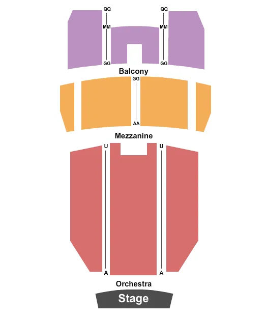 END STAGE Seating Map Seating Chart