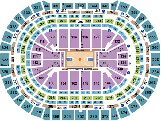 BASKETBALL Seating Map Seating Chart