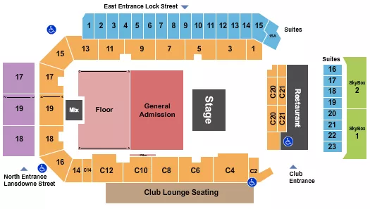 ENDSTAGE GA PIT Seating Map Seating Chart