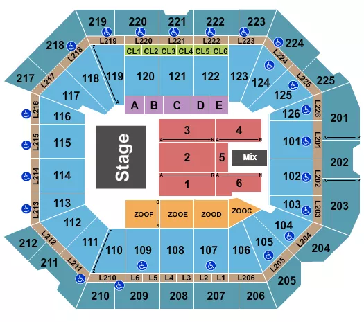 END STAGE Seating Map Seating Chart