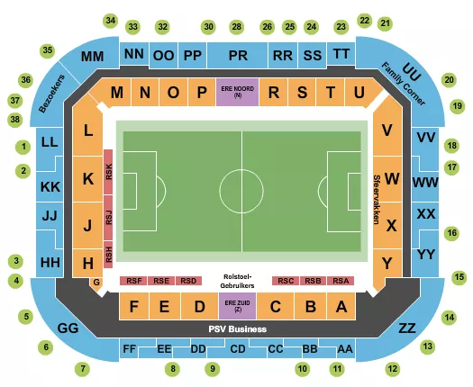 SOCCER STATIC Seating Map Seating Chart
