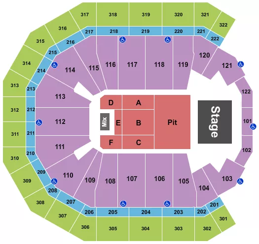 ENDSTAGE GA PIT 2 Seating Map Seating Chart