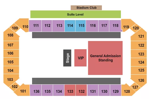 CONCERT VIP Seating Map Seating Chart
