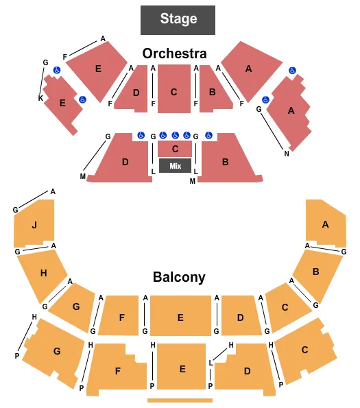 END STAGE Seating Map Seating Chart