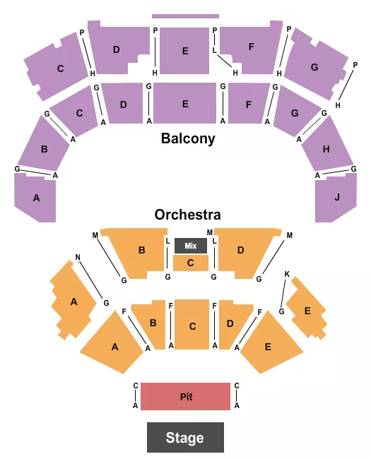 ENDSTAGE PIT Seating Map Seating Chart