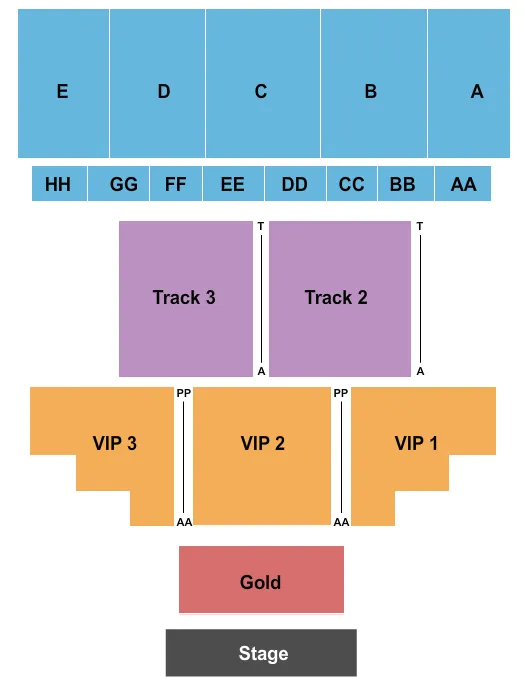 PORTER COUNTY FAIRGROUNDS EXPOSITION CENTER ENDSTAGE 3 Seating Map Seating Chart