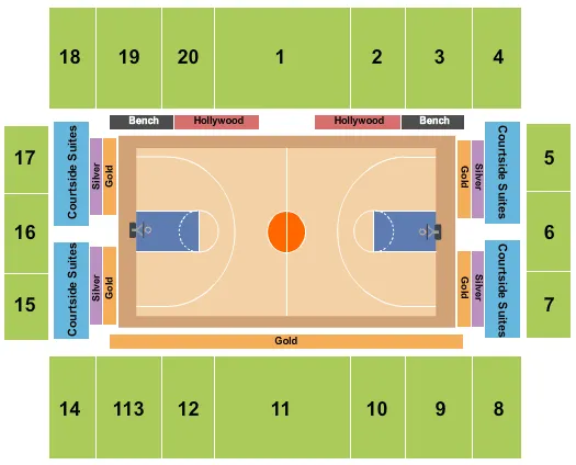 BASKETBALL Seating Map Seating Chart