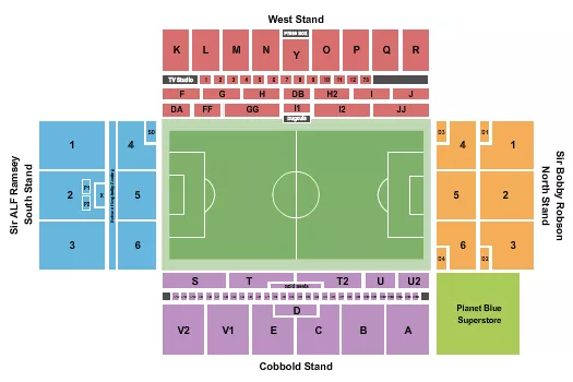 SOCCER STATIC Seating Map Seating Chart