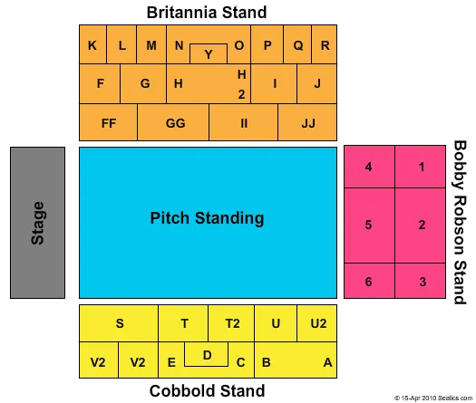 END STAGE Seating Map Seating Chart