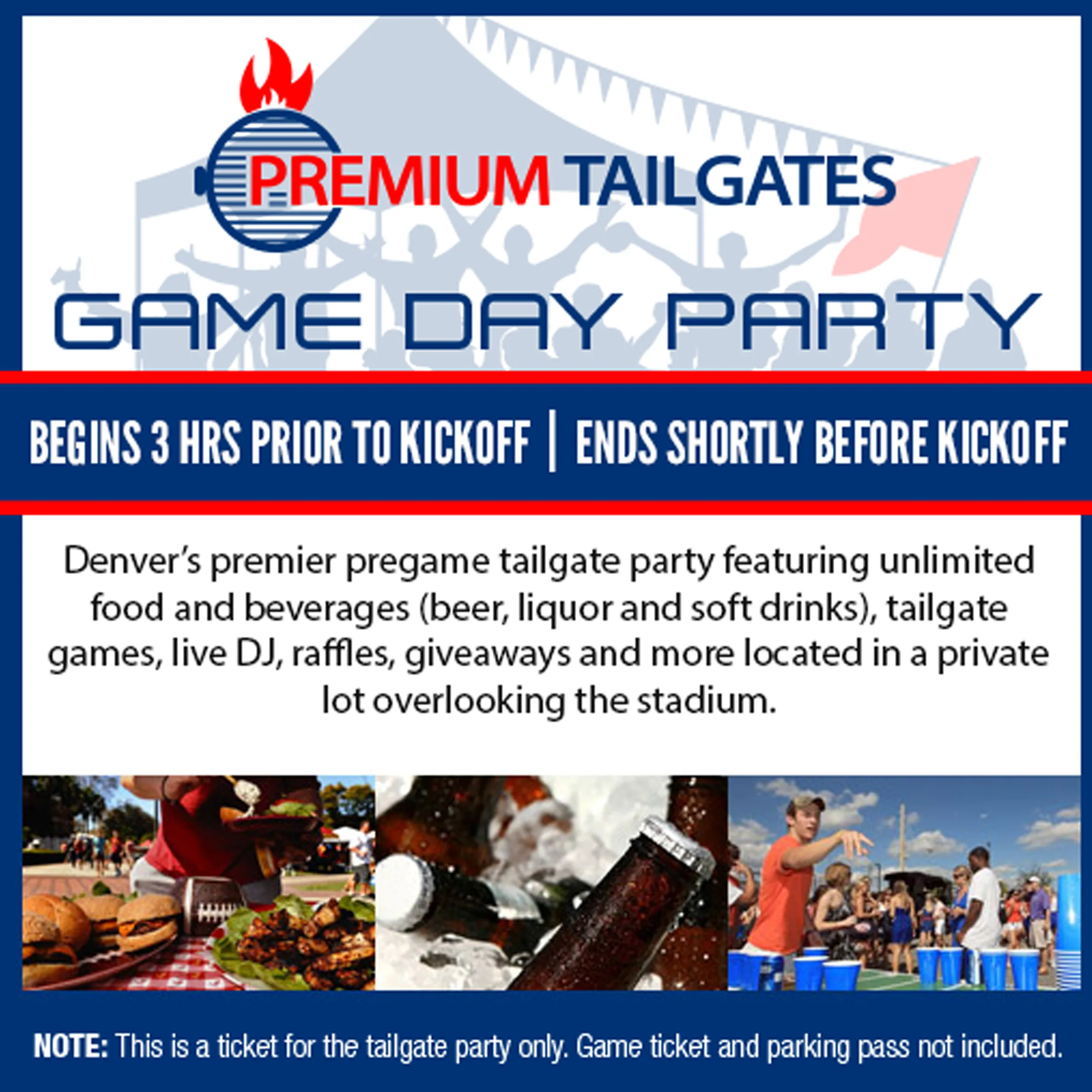 PREMIUM TAILGATE TENT DENVER TAILGATE Seating Map Seating Chart