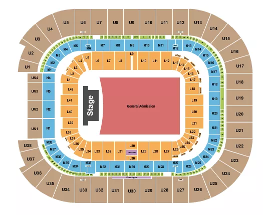 ENDSTAGE GA Seating Map Seating Chart