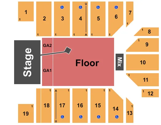 HILLSONG WORSHIP Seating Map Seating Chart