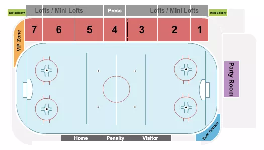 HOCKEY Seating Map Seating Chart