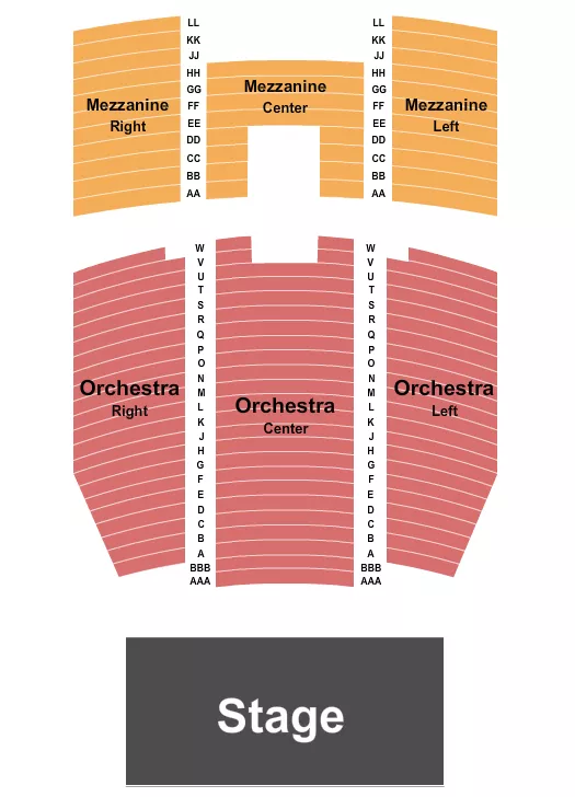 QUEEN ELIZABETH THEATRE TORONTO ENDSTAGE NO SIDES Seating Map Seating Chart