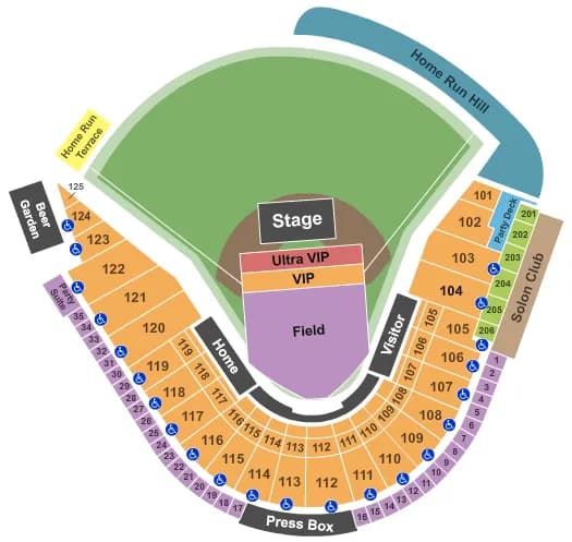 BANDA FEST Seating Map Seating Chart