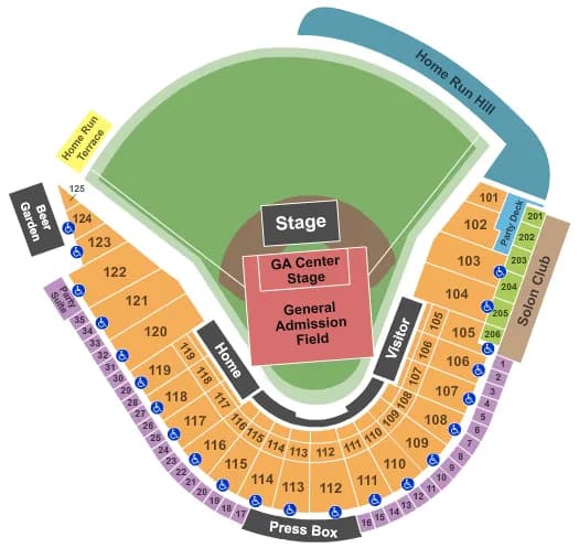 JAKE OWEN Seating Map Seating Chart