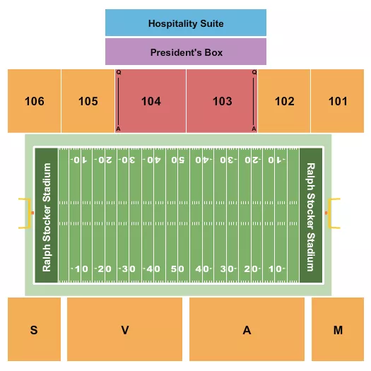 FOOTBALL Seating Map Seating Chart