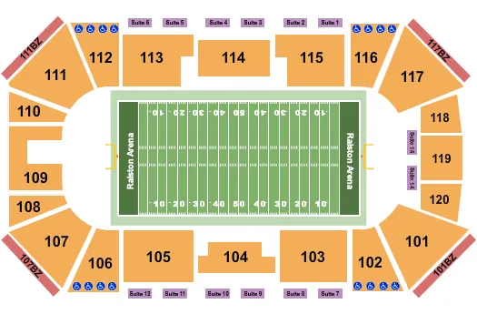 FOOTBALL 2 Seating Map Seating Chart