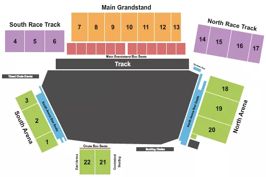 RED BLUFF ROUND UP RODEO 2 Seating Map Seating Chart