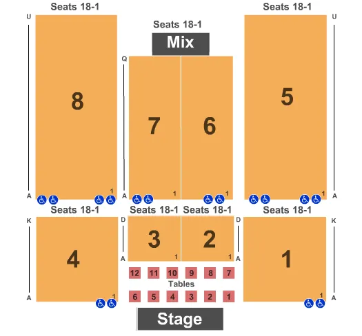 BALLROOM ENDSTAGE Seating Map Seating Chart