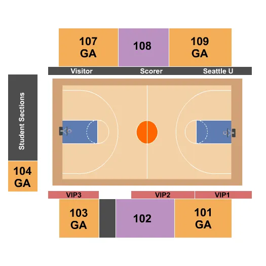 BASKETBALL Seating Map Seating Chart