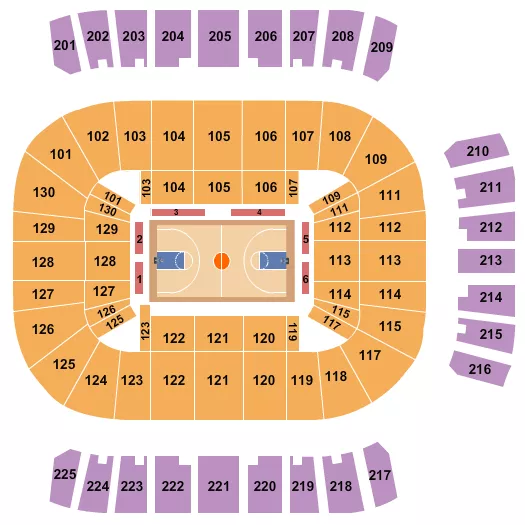 BASKETBALL WOMEN Seating Map Seating Chart
