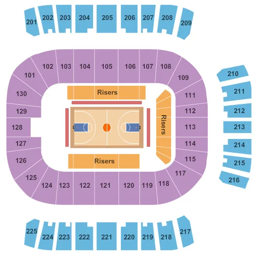 BASKETBALL Seating Map Seating Chart