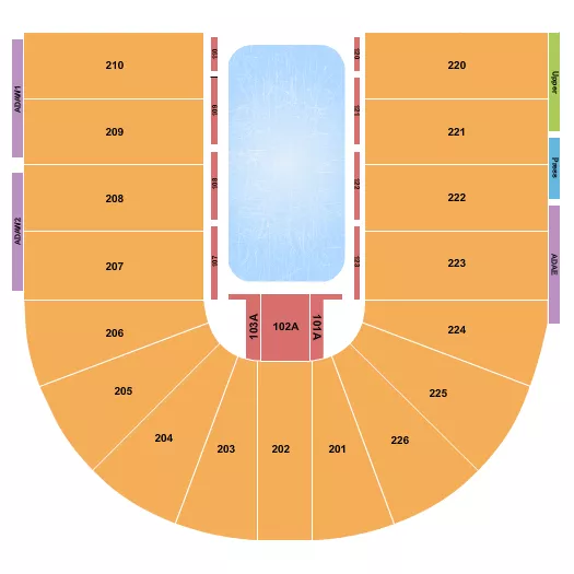DISNEY ON ICE 2 Seating Map Seating Chart