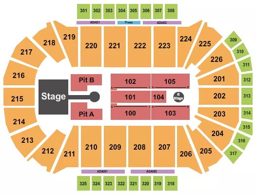 GRETA VAN FLEET Seating Map Seating Chart