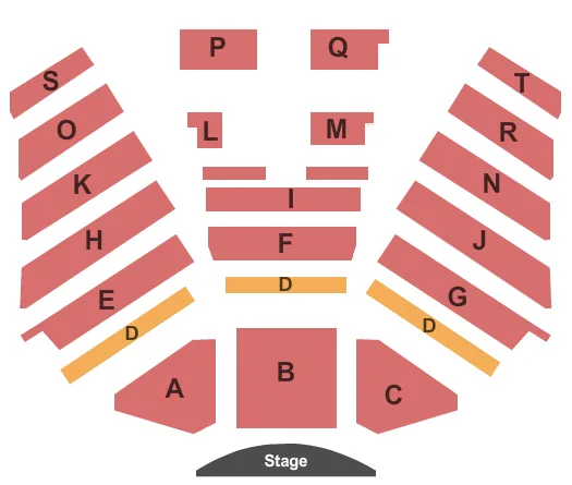 RESORTS ATLANTIC CITY SUPERSTAR THEATER END STAGE Seating Map Seating Chart