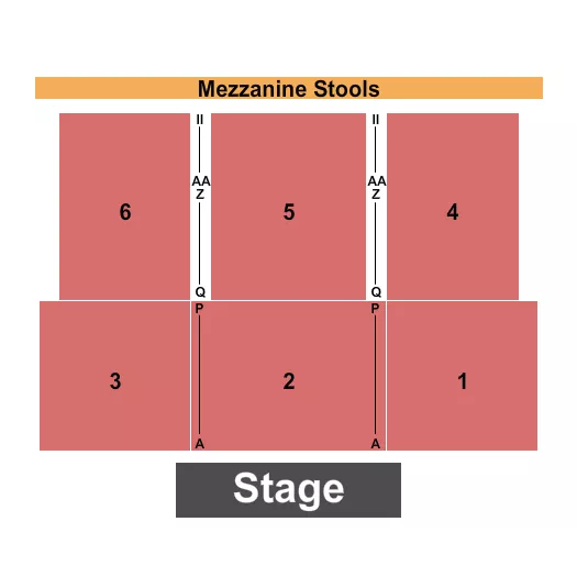RESERVED MEZZ 2 Seating Map Seating Chart